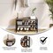 Flash Furniture Easton 3-Tier Wooden Entryway Bench, Mesh Shoe Storage Shelves, Weathered Wood, Black Metal Frame HGWA-BCH-MTL-3T-WEATH-GG - alternate 8